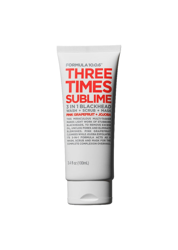 Three Times Sublime -3-in-1 Blackhead Wash + Scrub + Mask  Pink Grapefruit + Jojoba
