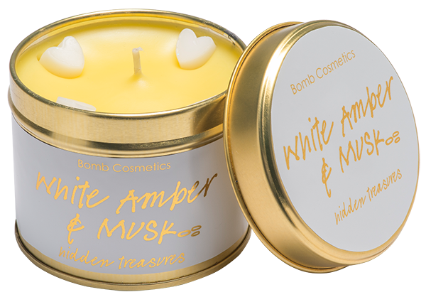Tin Candle White Amber & Musk - Wunderoom